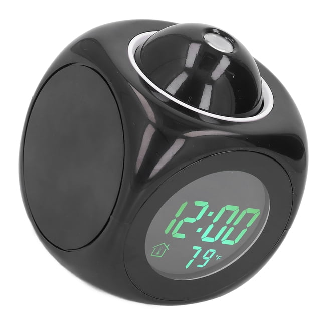 Proyector de Reloj Digital, Despertador de Proyeción de Pantalla Retroiluminada Multifuncional de lcd con cable USB para oficinas