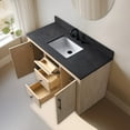 thumbnail image 4 of Vanity Art 42" Single Bathroom Vanity with Sink, Freestanding Bath Storage Cabinet with Black Limestone Top, 4 of 4