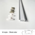 thumbnail image 3 of 2-40 piezas/lote de perfil de aluminio LED de 0,5 m en forma de U/V/W para barra de tira LED 5050 2835, soporte de canal de lámpara, lámpara de gabinete, armario de cocina, 3 of 5