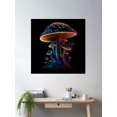 thumbnail image 2 of Hippie Mystical Mushroom Poster Wall Art, Modern Wall Decor, 16x16 UNFRAMED, 2 of 3