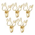 thumbnail image 1 of Binder Clips, Hollowed Cute Cartoon Sturdy Metal Small Binder Clips Rabbit Shape  For Office ANGGREK Oro, 1 of 8