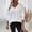 White, variant on EchfiProm Womens Fall Tops Long Sleeve V-Neck Pullover White Loose Sweater for Womens Solid