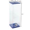 thumbnail image 2 of MCB- Donation Box - Ticket Box - 10" Tall Square Acrylic Donation Container, Big Display with Full Print Insert Blue, 2 of 3