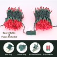 thumbnail image 4 of Cadena de luces navideñas ODEETRONIC, 6,6 m, 100 rojas, incandescentes, 120 V, 4 of 6