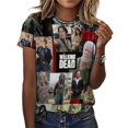 thumbnail image 3 of Walking Dead Womens T-shirts Crewneck Shirts Blouse Short Sleeve Tee Shirts Girls Tops L, 3 of 8