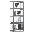 thumbnail image 4 of MoNiBloom Modern 55" 4-Tier Transparent Display Cabinet with Flip Up Door, Curio Cabinet Collection Display Case, Floor Standing Showcase Bookshelf for Living Room Bedroom Home Office, 4 of 11