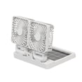 thumbnail image 1 of Ventilador de circulación para coche, silencioso, 3 velocidades, portátil, ligero, multiusos, eléctrico cabezas dobles blancas, 1 of 8