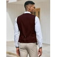 thumbnail image 4 of COOFANDY Men's V-Neck Sleeveless Business Suit Vests Slim Fit Wedding Waistcoat Christmas Vest, 4 of 7