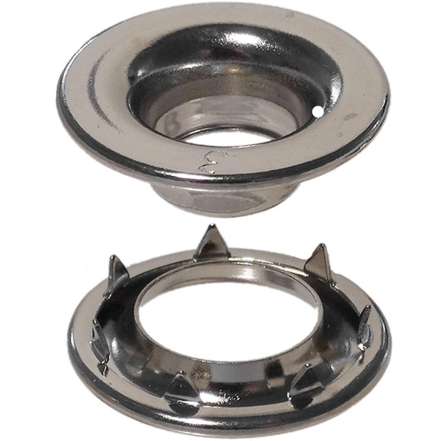 Stimpson 3RGSWSSM100 Laveur de Bord Roulé Illets et Éperons en Acier Inoxydable de Qualité Marine Durable, Fiable, Robuste 3 Ensemble (100 Ensembles)