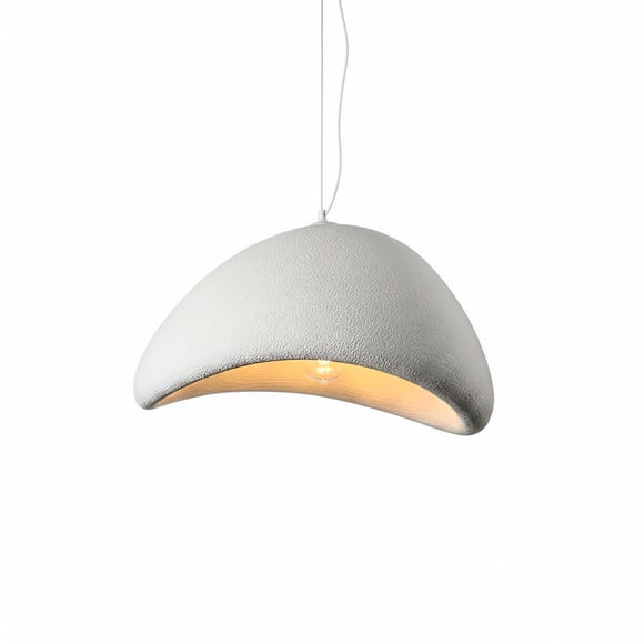 Ilios Innova | Lámpara Colgante de Techo Moderna B-30, Diseño Curvo con Textura, Altura Ajustable 1.20m, Iluminación Decorativa, Incluye Foco