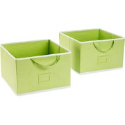 Seed Sprout - Set of 2 Large Canvas Storage Box, Green