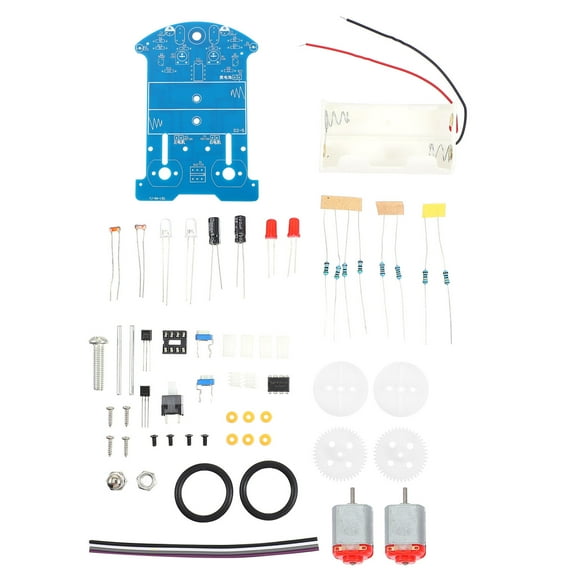 Soimiss 1 Set DIY Science Experiment Smart Car Kit Soldering Project for Students Beginners Hobbyists