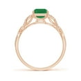 thumbnail image 2 of ANGARA Natural 1.5 Ct Emerald-Cut Solitaire Emerald Infinity Twist Ring in 14K Rose Gold for Women (Size-8x6mm) | May Birthstone, Birthday, Anniversary, Jewelry Gift for Women | Natural Emerald Ring, 2 of 9