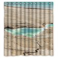 thumbnail image 1 of Cortina de ducha Impermeable ABPHQTO Costa Lago Mar Azul 160x180 cm, 1 of 2