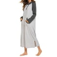 thumbnail image 2 of Avidlove Cotton Nightgown for Women Long Sleeve Hooded Gowns Sleepwear Full Length Nightwear with Pockets, 2 of 7