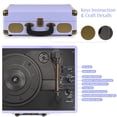thumbnail image 4 of Tocadiscos de vinilo Retrolife con Bluetooth de 3 velocidades, color morado, 4 of 7