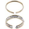 Brinley Co. Sterling Silver Handcrafted Smooth and Spiral Toe Ring Set