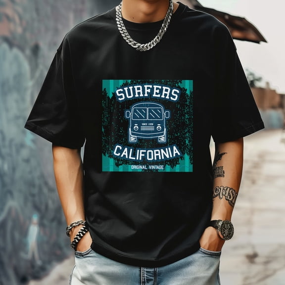 Men's T Shirt Round Neck Patterned Tee Summer New Sports Shirt Vintage Style Gift for Friends XS