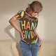 thumbnail image 3 of Balery Happy Thanksgiving With Gnome Body de cuello redondo de manga corta para mujer Tops de manga corta Tops básicos-X-Large, 3 of 7