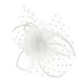 thumbnail image 2 of GZWYHT Headbands for Women,Hair Accessories Flower Cocktail Tea Party Headwear Feather Fascinators Top Hat for Women Hair Bands,Hair Ties,Workout Headbands White, 2 of 5