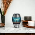 thumbnail image 5 of JAGASY Deer Urn for Mom & Dad - Sky Blue Small Urns for Human Ashes Keepsake - Forest Trees Decorative Urn for Ashes Adult Male - Cremation Urns for Mother - (3 Inch), 5 of 7