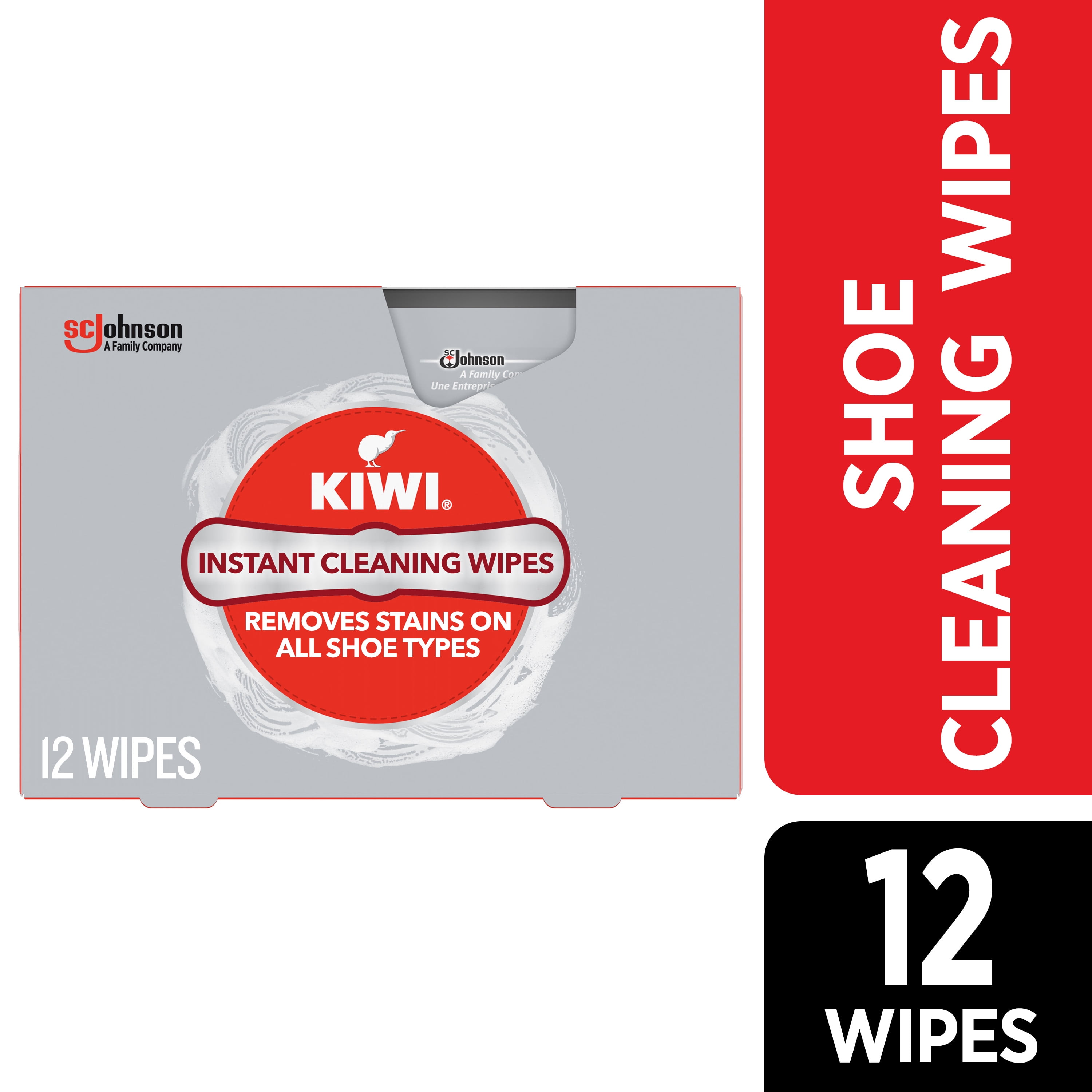 KIWI Instant Shoe Shine Wipes 1 Package of 10 Wipes Individually Wrapped 
