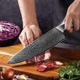 thumbnail image 4 of Kitchen Knives Stainless Steel Japanese Chef Knife Damascus Cleaver Santoku Steak Utility Paring Knifes with Unique Shell Handle with Giftbox, 4 of 7