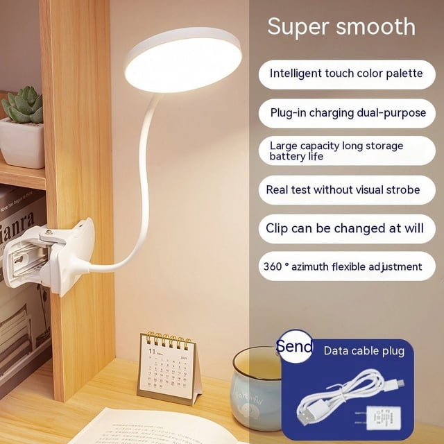 Lámpara de mesa Lámparas de mesa para interiores que cuidan los ojos con puerto de carga USB, lámpara de escritorio con control táctil para estudiantes