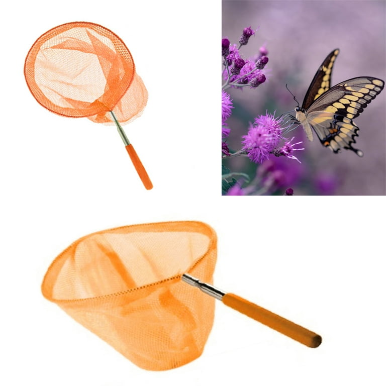 3 Pack Colored Telescopic Butterfly Nets,Great for Catching Insects Bugs Fishing,Outdoor Toy for Kids Playing,Extendable from 6.8 inch to 34 inch