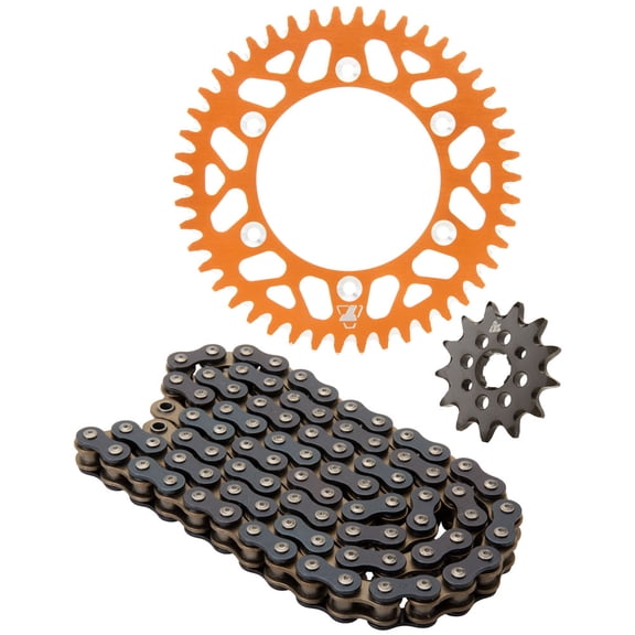 Tusk Chain and Sprocket Kit - Aluminum Rear/O-Ring Chain Orange Rear Sprocket For GASGAS EX 350F 2025