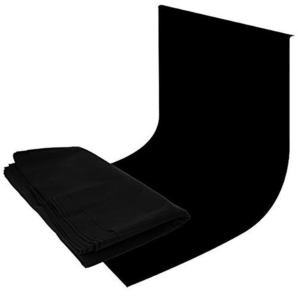LimoStudio 10' x 20' Photo Video Studio Seamless Solid Black Muslin Backdrop Photo Studio Background, LIWA41