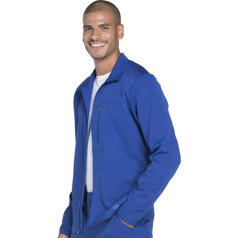 Dickies Dynamix Medical Scrubs Warm Up Jacket for Men Zip Front