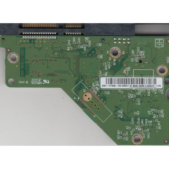 WD20EARS-00MVWB0, 2061-771698-102 04PD11, REV P1, WD SATA 3.5 PCB