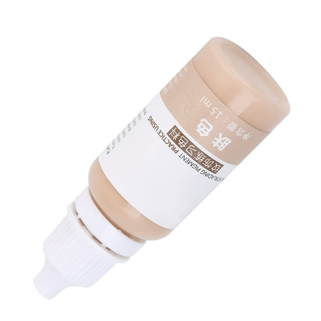 Eyebrow Ink, Mild Uniform Coloring Accessory Microblading Pigment Lip Ink for Practicing Skin Color,Yellowish Brown,Microblading Modification Liquid,Pearl