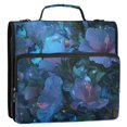 thumbnail image 2 of Water-Resistant 3-Ring Binder Organizer with Multiple Pockets Zipper Binder Bag for Office Fantasy Luminous Flowers, 2 of 8