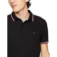 thumbnail image 2 of Polo Tommy Hilfiger con cuello a rayas para hombre, color negro, 2 of 3