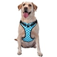 thumbnail image 1 of XMXY No Pull Dog Harness, Gingham Blue Background Adjustable Reflective Pet Harness with Oxford Vest, X-Large Size, 1 of 9