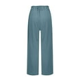 thumbnail image 5 of BUIGTTKLOP Womens Wide Leg Pants Smocked High Waisted Loung Pants Loose Fitted Trousers with Pockets, 5 of 6