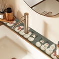 thumbnail image 2 of Yayeee Faucet Mat for Kitchen Sink 14.7" Diatomite Long Splash Guard Pad, Gray Snowmen, 2 of 7