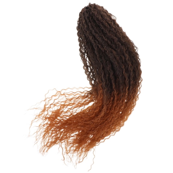 TABLZONE Brown Curly Synthetic Hair Extensions for Braiding, Crochet, Afro Wave, and Natural Style Hair Styling