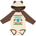 thumbnail image 3 of Inktastic I Want a Hippopotamus for Christmas Pixelated Ugly Sweater Boys or Girls Long Sleeve Baby Bodysuit, 3 of 5