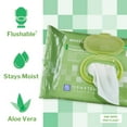 thumbnail image 3 of (3 pack) McKesson Flushable* Wet Wipes XL - Aloe & Vitamin E Formula, Gentle on Skin, Plant-Based Adult Cleansing Wipes - Unscented, 96 Wipes, 1 Pack, 3 of 11