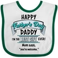 thumbnail image 3 of Inktastic Happy Father's Day Best Ever Boys or Girls Baby Bib, 3 of 4