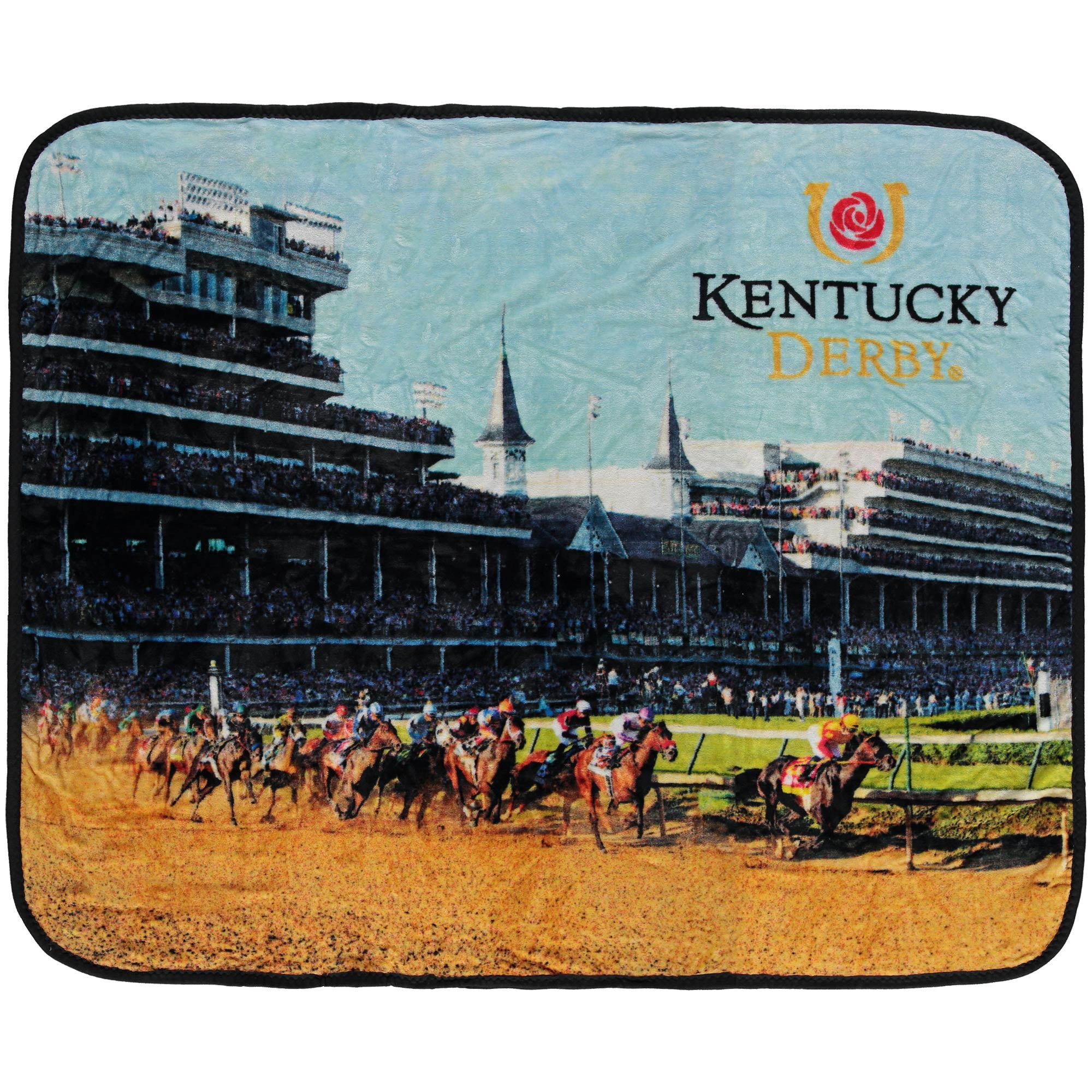 Kentucky Derby 50'' x 60'' Raschel Plush Throw Blanket