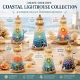 thumbnail image 3 of Beginner-Friendly DIY Lighted Sea Glass-Style Lighthouse Kit Collection Ocean Inspired Craft Kit for Coastal Home Decor Seasonal Display and Handmade Projects (sunset beach), 3 of 7
