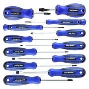 CARTMAN 12 Piece Magnetic Screwdriver Set - 6 Phillips and 6 Flat, Professional Cushion Grip Hand Tools Set