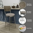 thumbnail image 2 of Hillsdale Furniture Garren Metal Bar Height Swivel Stool Rubbed Gray Pewter, 2 of 6