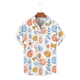 thumbnail image 3 of Camisas de Fiesta de Vacaciones para las Mujeres Pascua Impresa Botón Arriba Camisa, Imitación Algodón Casual, 3 of 5
