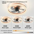 thumbnail image 3 of Jopath 20" Rose Gold Ceiling Fan Light, Dimmable and Adjustable Color Temperature, APP and Remote Control, Modern Smart Ceiling Fan for Living Room, Bedroom, and Dining Room (Silent/6-Speed/), 3 of 8