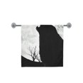 thumbnail image 2 of MKHERT Wolf Roar Under The Moon Bath Towel Shower Towel Wash Cloth Face Towels 16x28 inches, 2 of 3